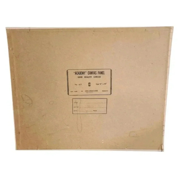 Vintage Mid-Century Painting Fall Autumn Landscape Barn Tree Signed 20x16 in - Picture 10 of 14